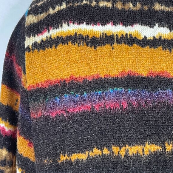 Vintage Pyramid Collection Art To Wear Boho Patchwork Top Xlarge 90s Knit Tunic - Picture 6 of 13